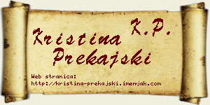 Kristina Prekajski vizit kartica
